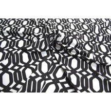 Бифлекс с черно-белым геометрическим принтом, отрез 155х100 см