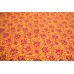 Бифлекс с цветочным принтом на оранжевом, отрез 150х95 см