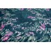 Бифлекс с цветочным принтом на черном, отрез 145х100 см - фото № 2
